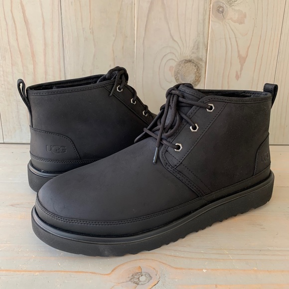 UGG NEUMEL WEATHER 2 BLACK TNL  LEATHER WATEPROOF BOOTS US 14 NIB - Picture 1 of 8